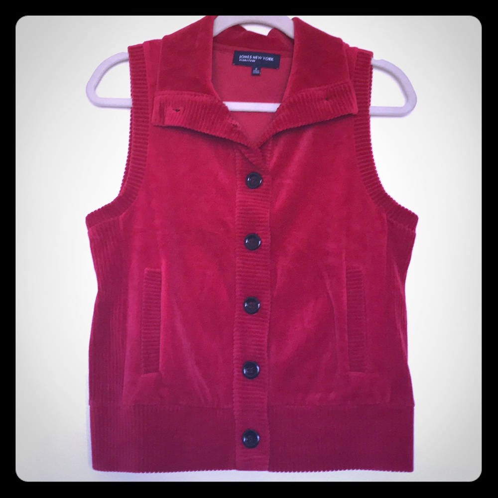 JONES NEW YORK SIGNATURE Velour Vest Top